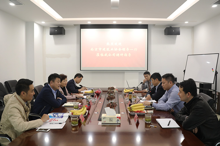 南京市建筑業(yè)協(xié)會領導調研我公司
